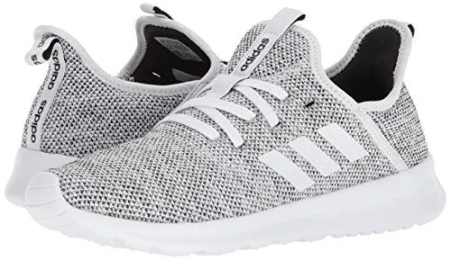 adidas womens Cloudfoam Pure Running Shoe, White/White/Black, 8.5 US