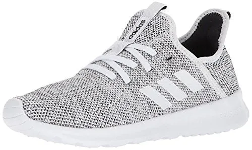 adidas womens Cloudfoam Pure Running Shoe, White/White/Black, 8.5 US