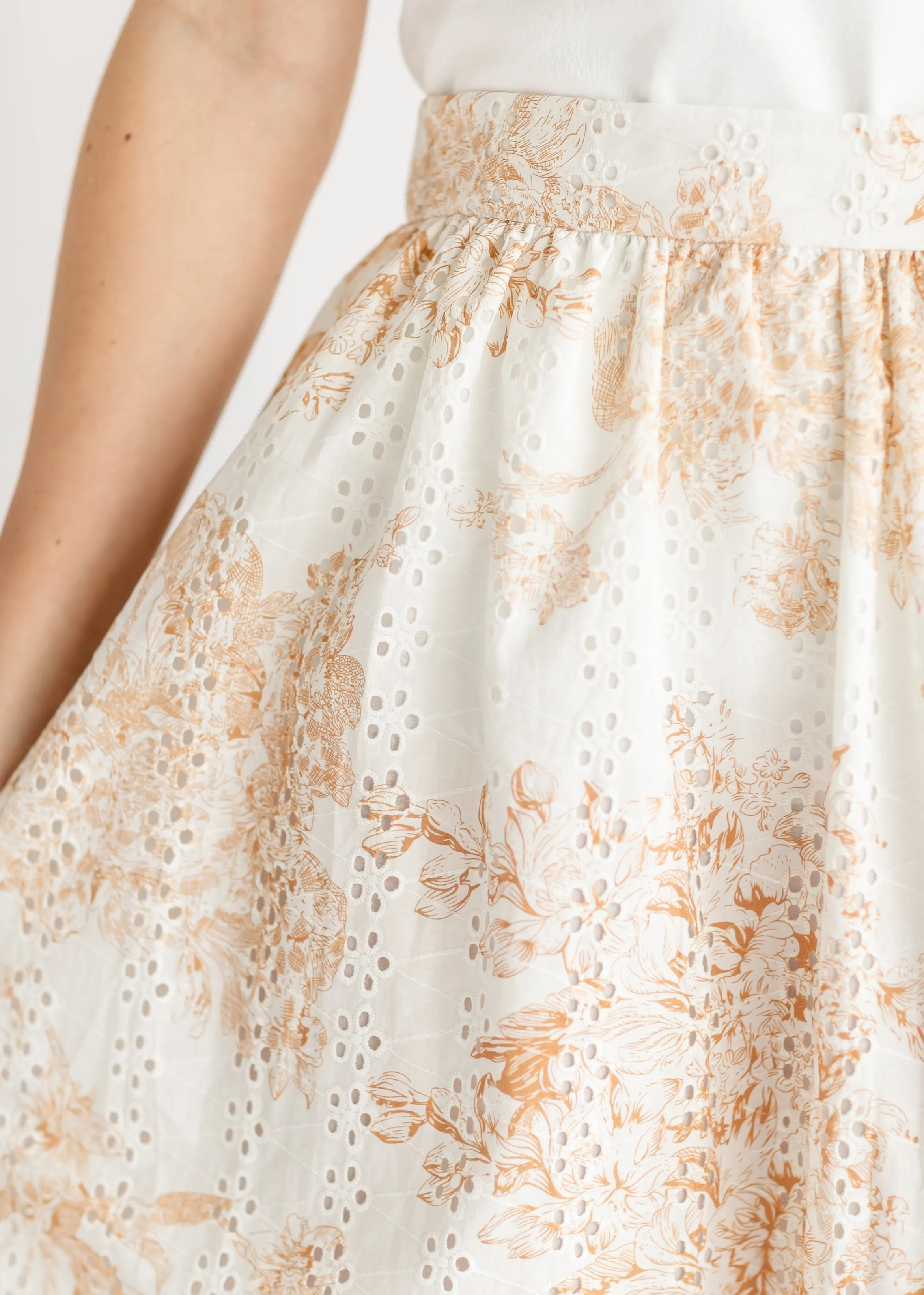 Annette Eyelet A-line Skirt - FINAL SALE