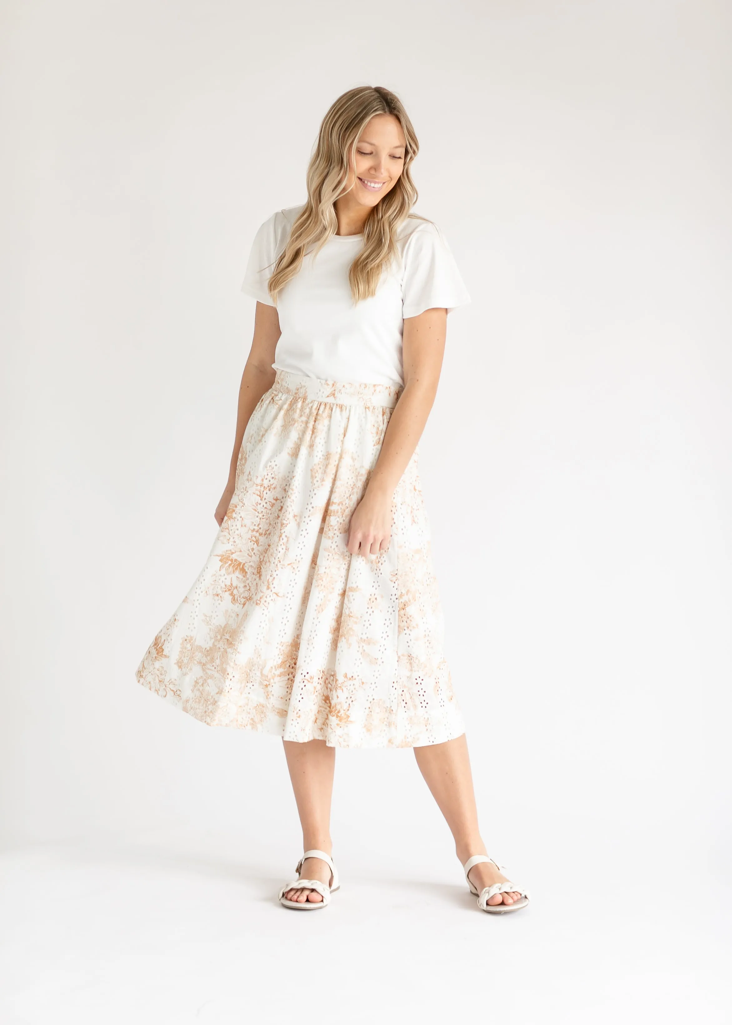 Annette Eyelet A-line Skirt - FINAL SALE