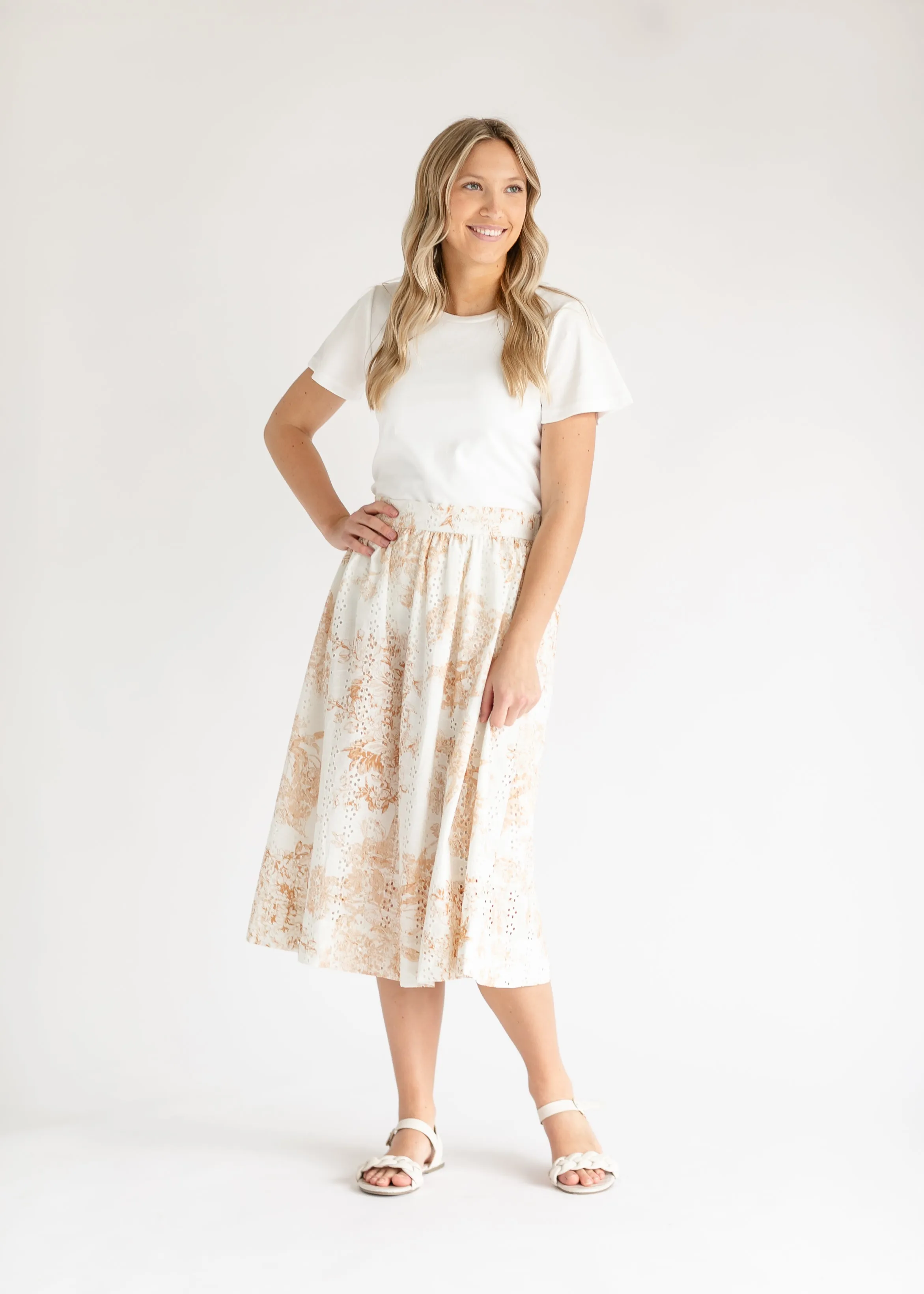 Annette Eyelet A-line Skirt - FINAL SALE