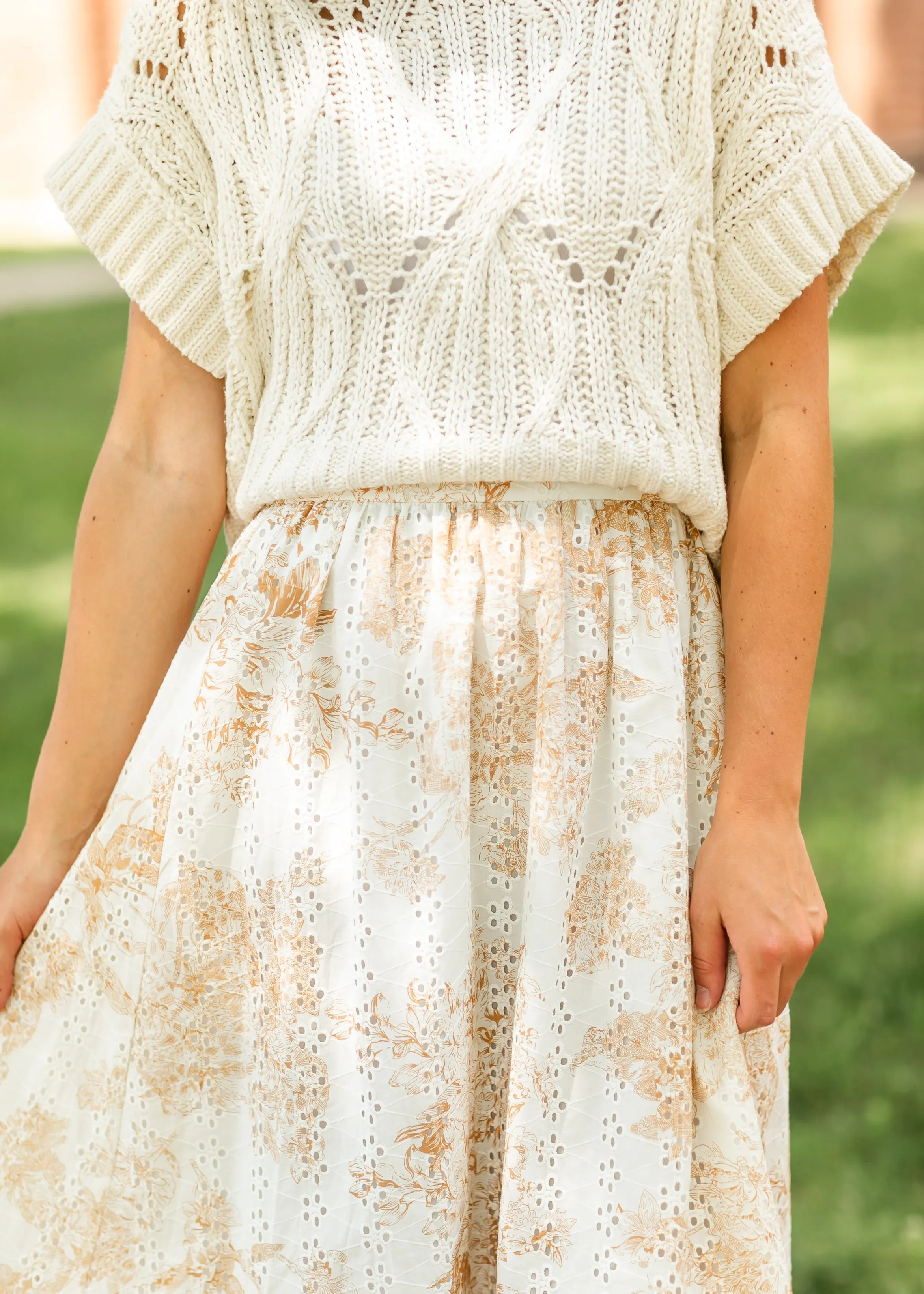 Annette Eyelet A-line Skirt - FINAL SALE
