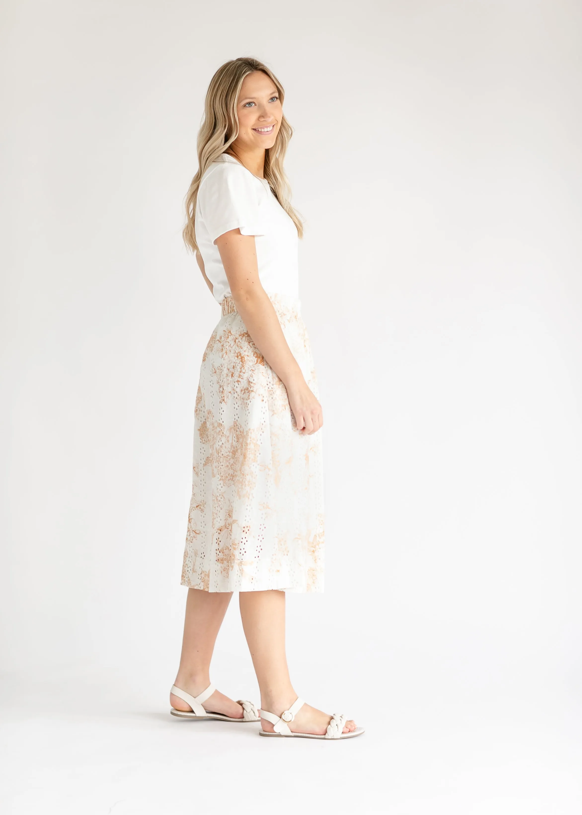 Annette Eyelet A-line Skirt - FINAL SALE