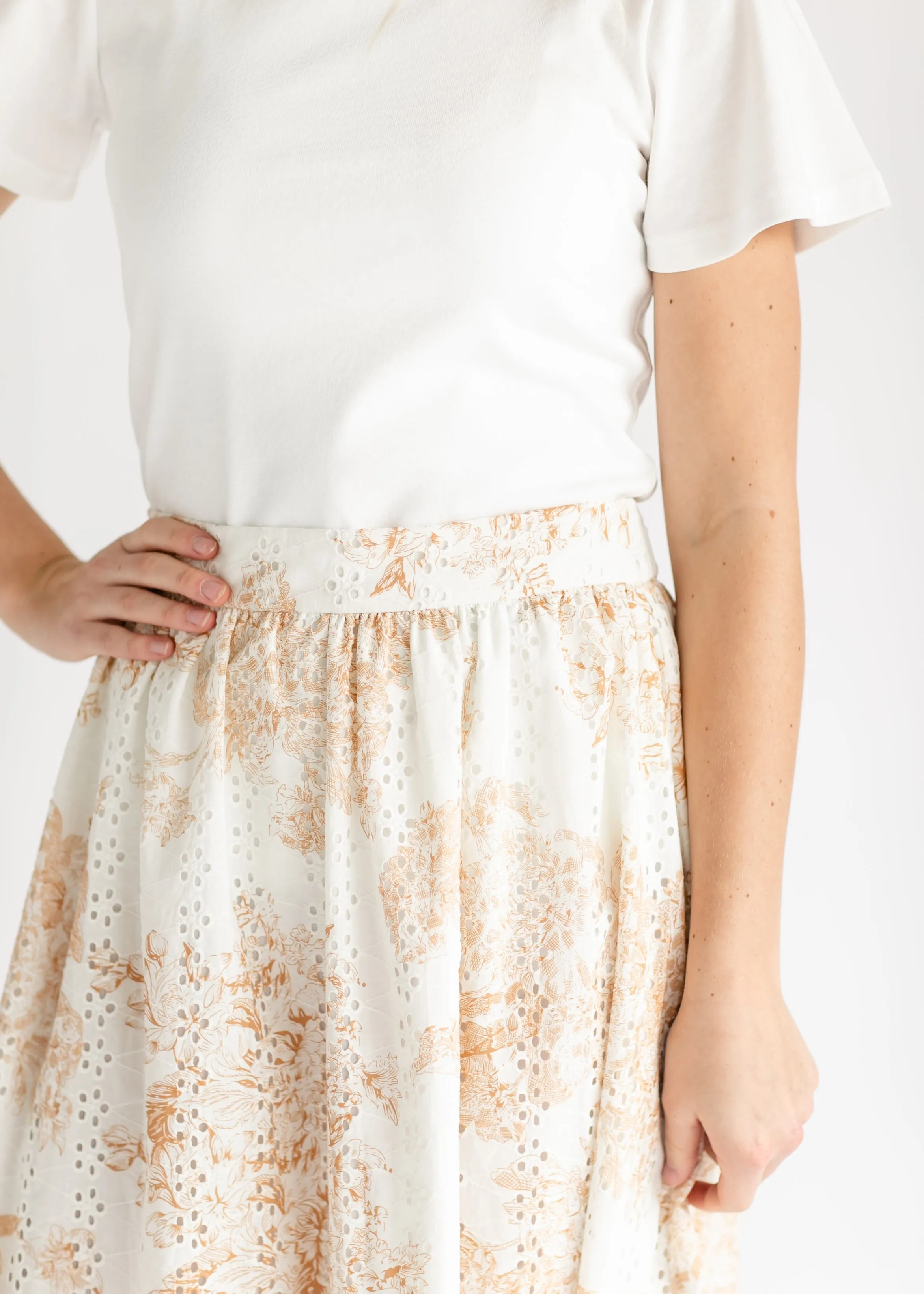 Annette Eyelet A-line Skirt - FINAL SALE