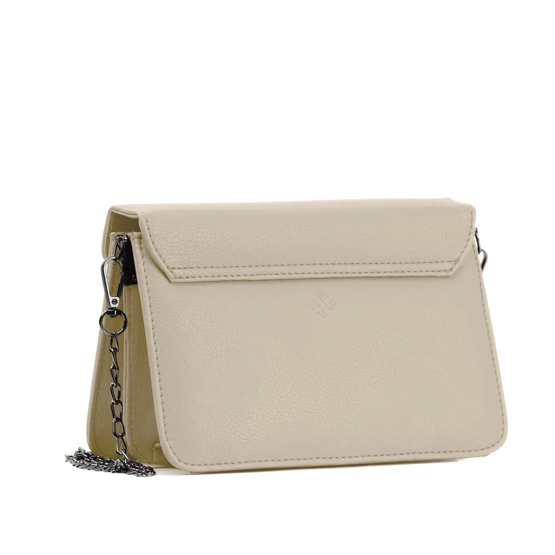 Beige Mini Embossed Chain Bag Shapes