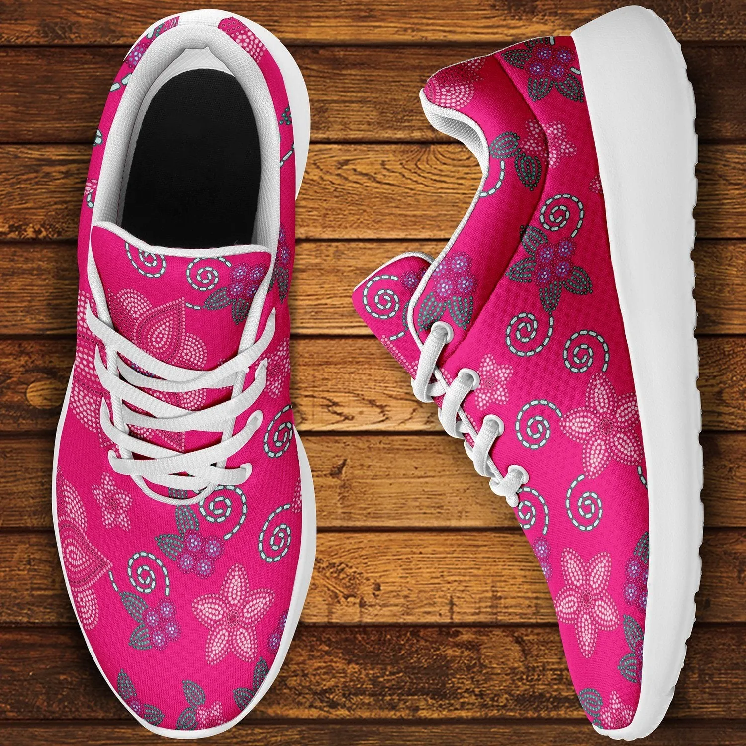 Berry Picking Pink Ikkaayi Sport Sneakers