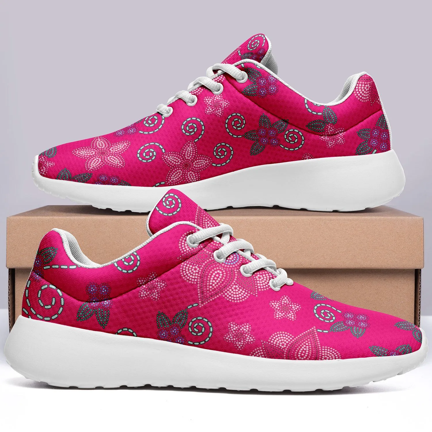Berry Picking Pink Ikkaayi Sport Sneakers