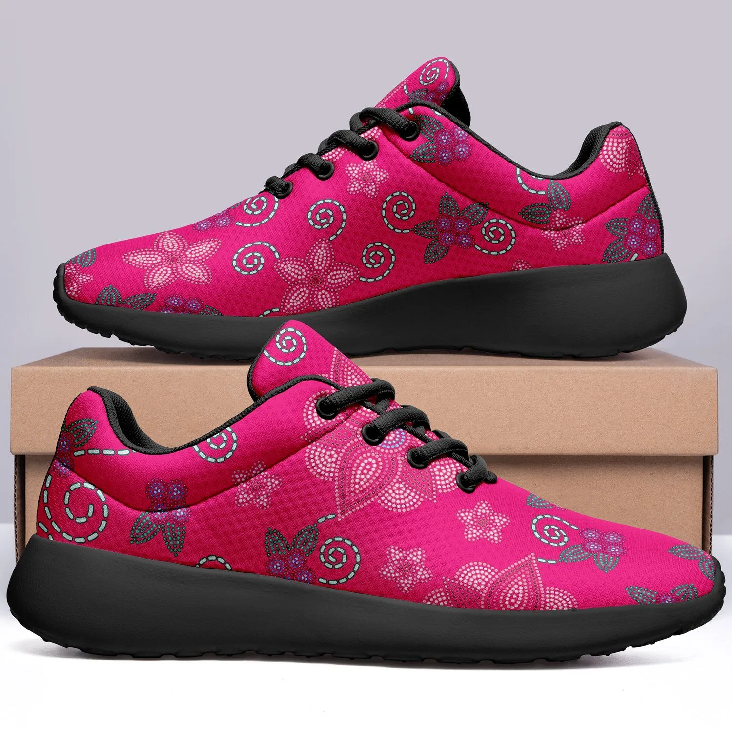 Berry Picking Pink Ikkaayi Sport Sneakers
