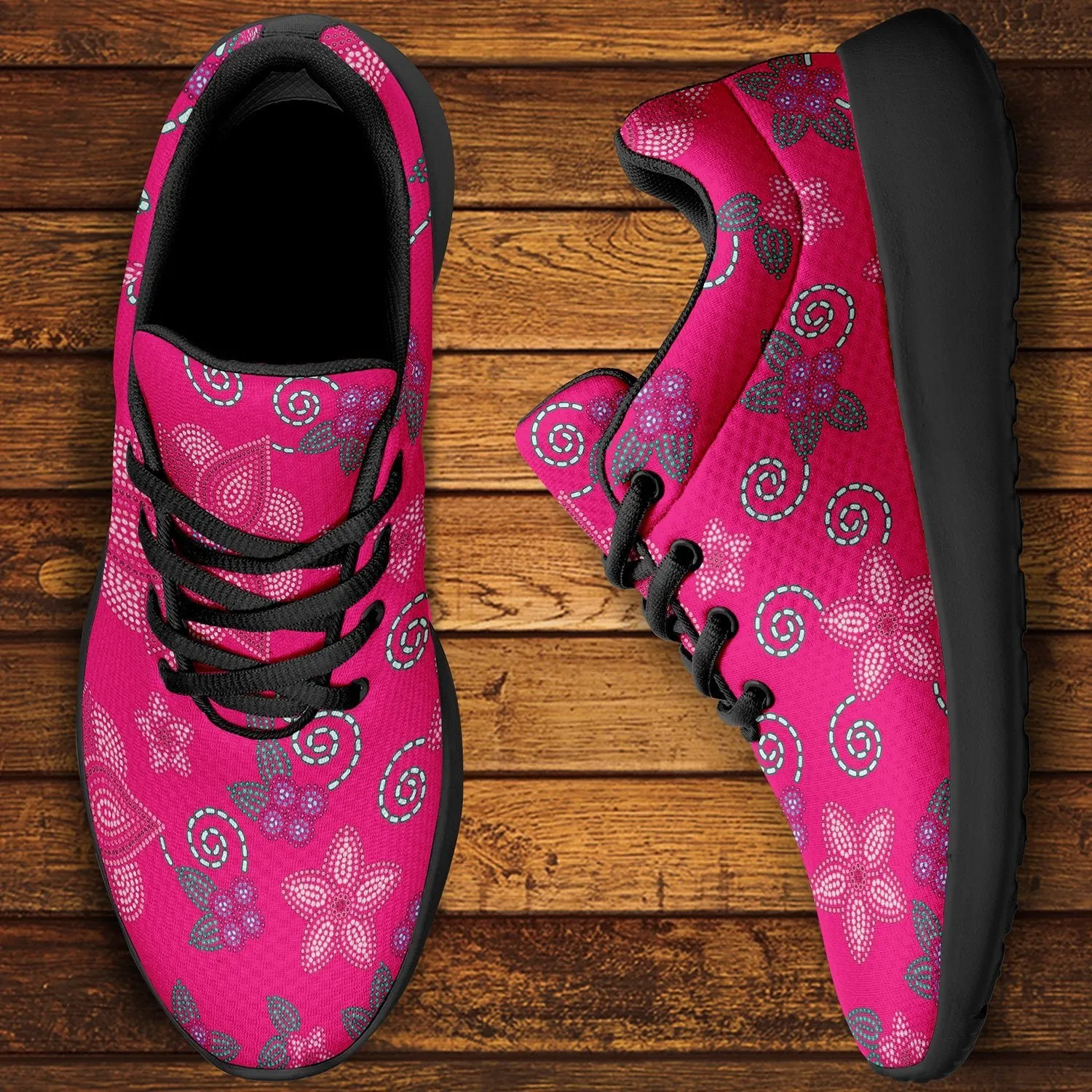 Berry Picking Pink Ikkaayi Sport Sneakers