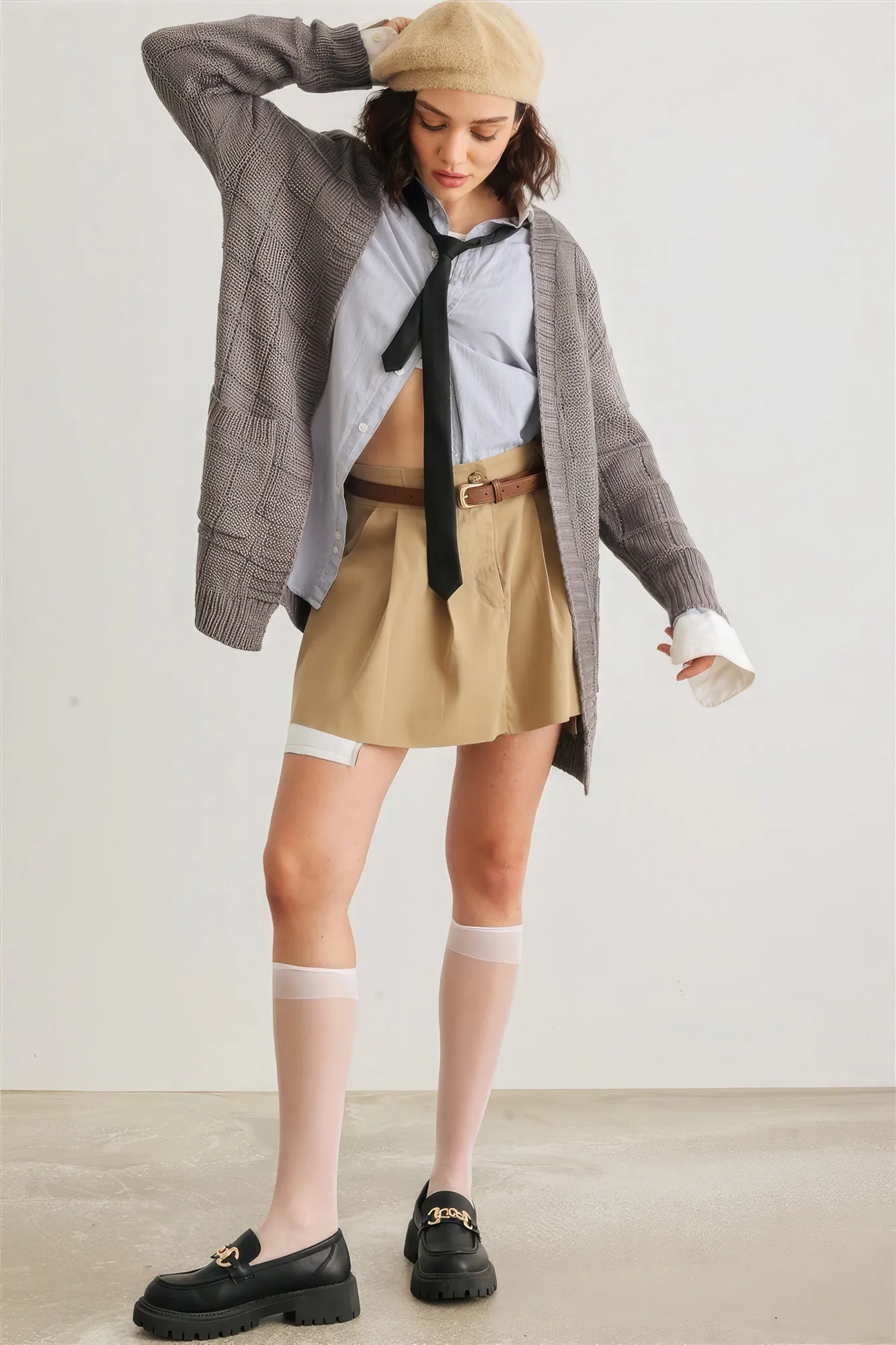 Blue Zone Planet |  Knit Two Pocket Long Sleeve Open Front Cardigan