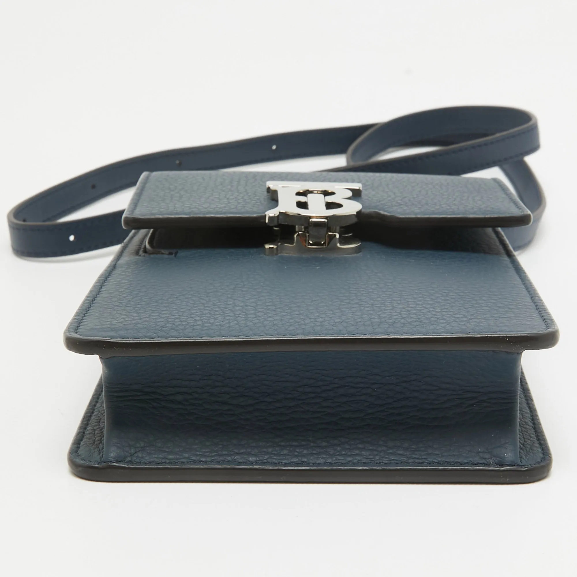 BURBERRY Blue Leather Robin Crossbody Bag
