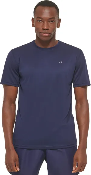 Calvin Klein Men's Standard Light Weight Quick Dry Short Sleeve 40  UPF Protection Active Top