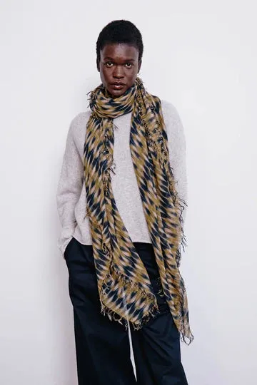 Chan Luu- Cashmere and Silk Scarf-Tie Dye- Green
