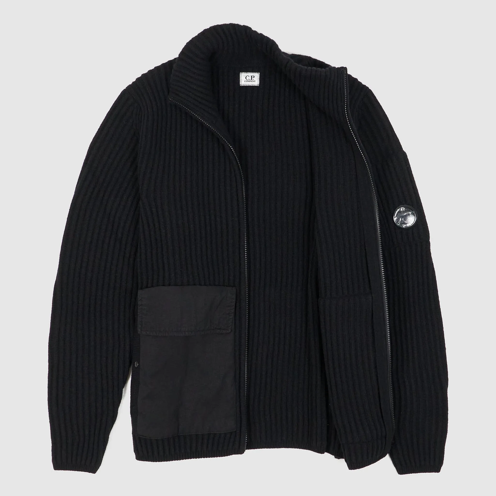C.P. Company Rib Knitted Wool Cardigan