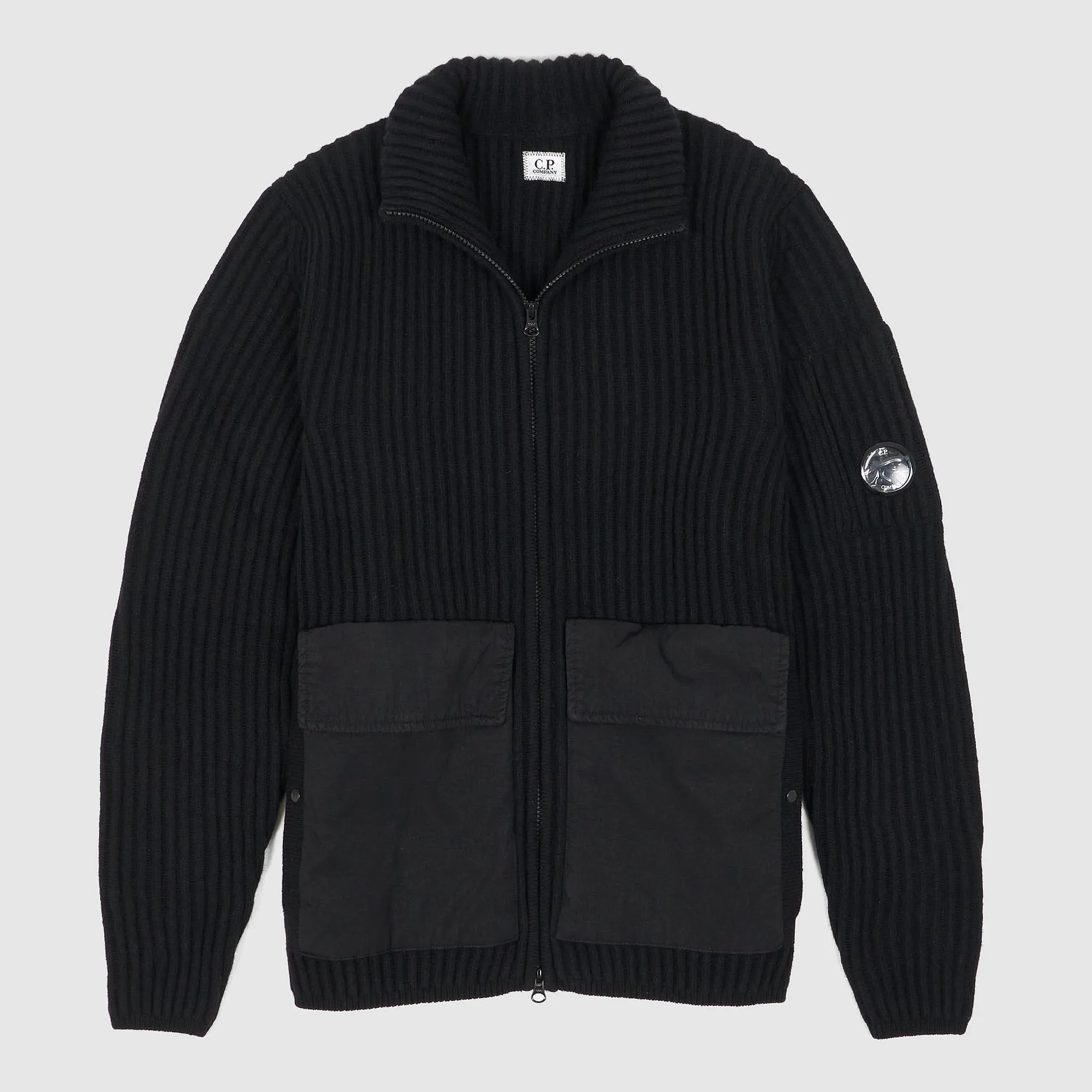 C.P. Company Rib Knitted Wool Cardigan