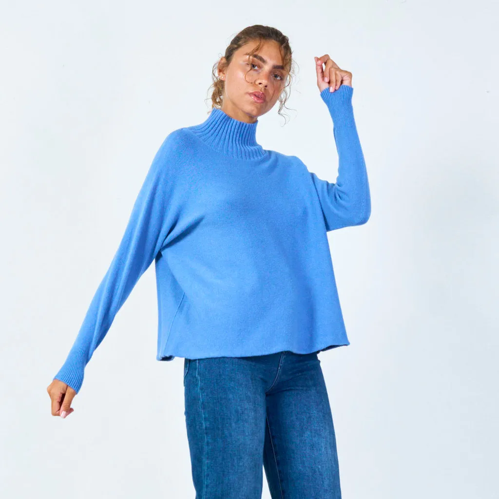 Elegant high-neck pullover sweater wholesale