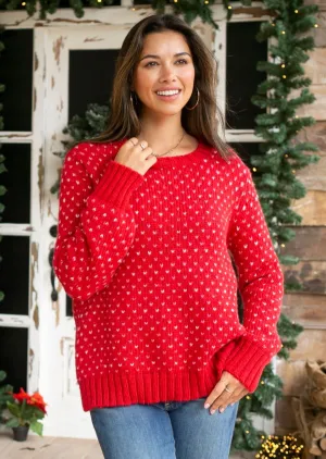 Emily Crew Heart Sweater