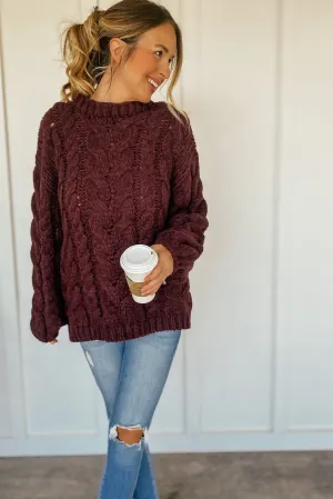 Fall Bucket List Chunky Cable Knit Sweater