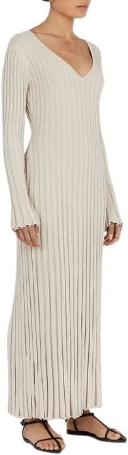 Fall Knit Dresses for Women 2024 Elegant Ribbed Pleated Bodycon Sweater Dress Casual Loose Maternity Dress