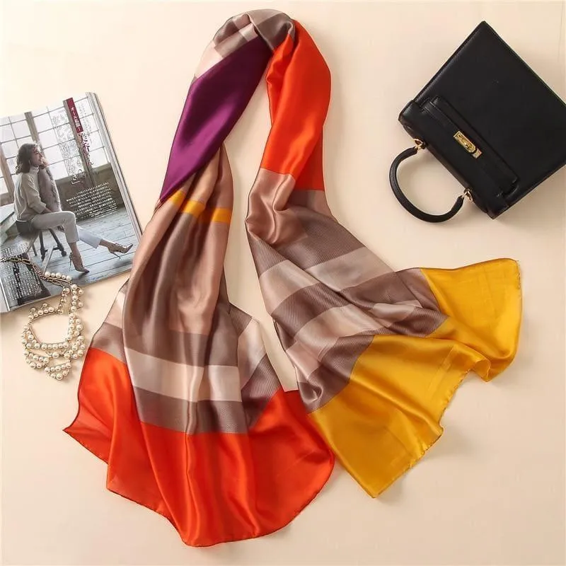 Fashion Print Silk Scarf