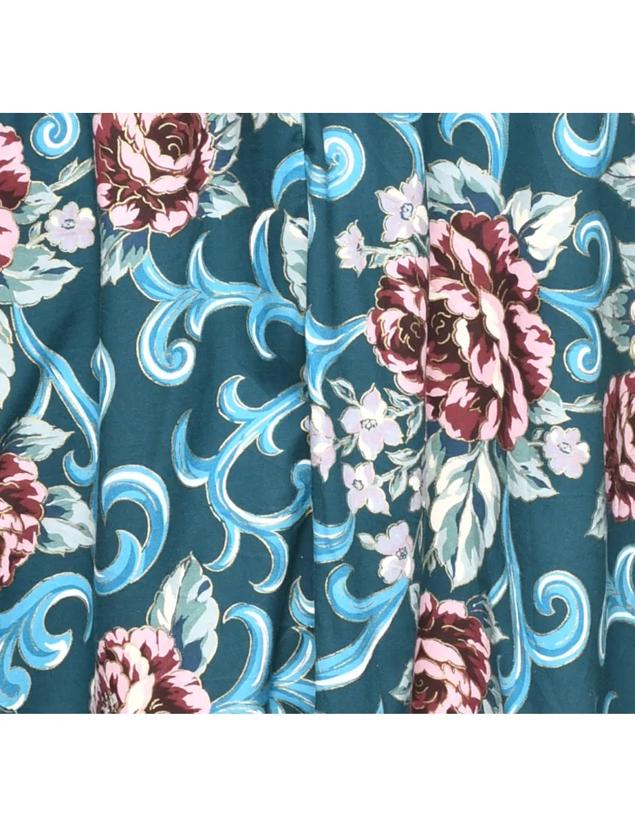 Floral A-line Skirt - M