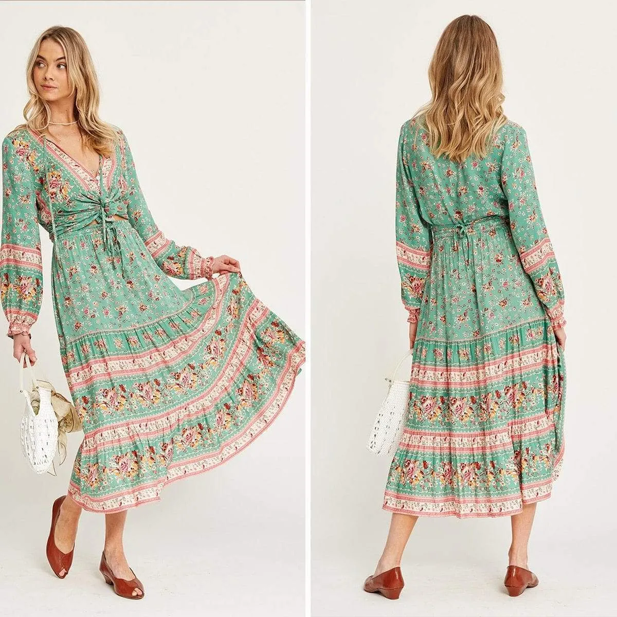 Floral Print Bohemian Skirt