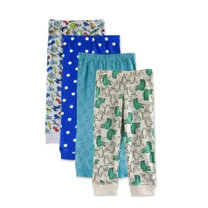 Girls Elasticated Printed Cotton Pajama With Ankle Cuff