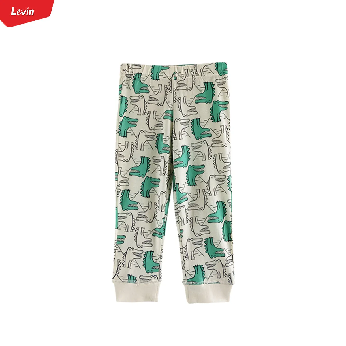 Girls Elasticated Printed Cotton Pajama With Ankle Cuff