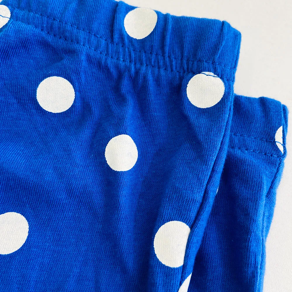 Girls Elasticated Printed Cotton Pajama With Ankle Cuff