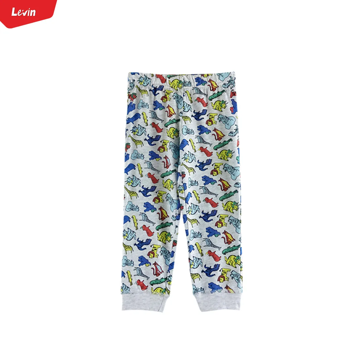 Girls Elasticated Printed Cotton Pajama With Ankle Cuff