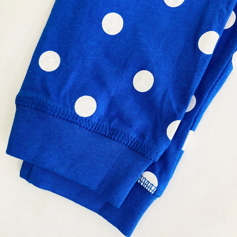 Girls Elasticated Printed Cotton Pajama With Ankle Cuff