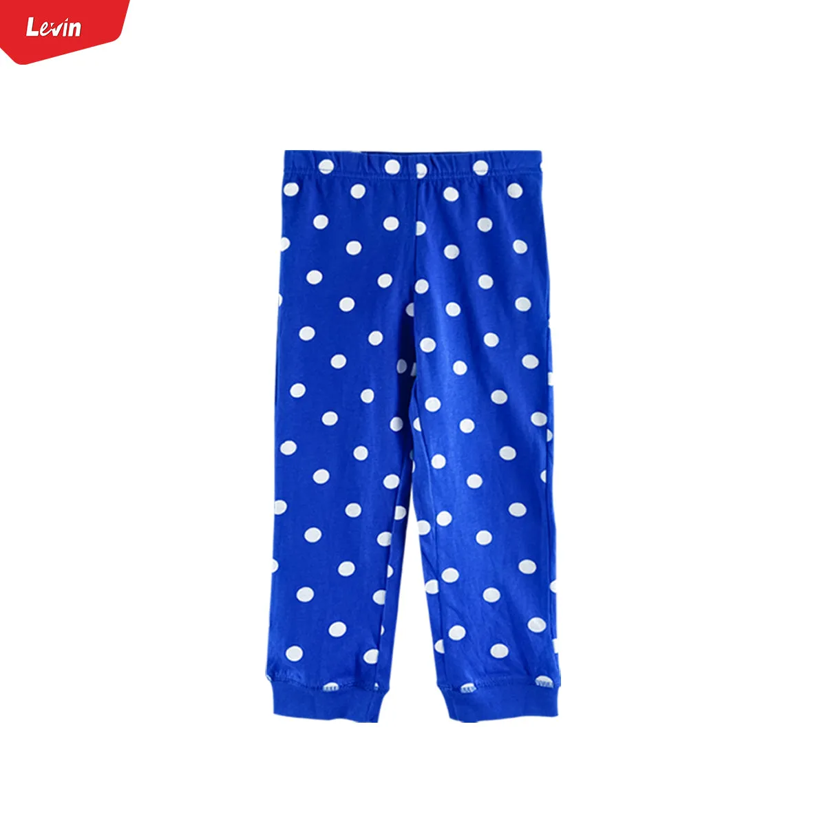 Girls Elasticated Printed Cotton Pajama With Ankle Cuff