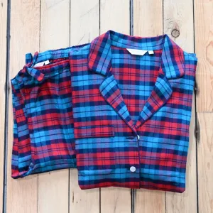 Ladies Pajama Cotton Red Plaid