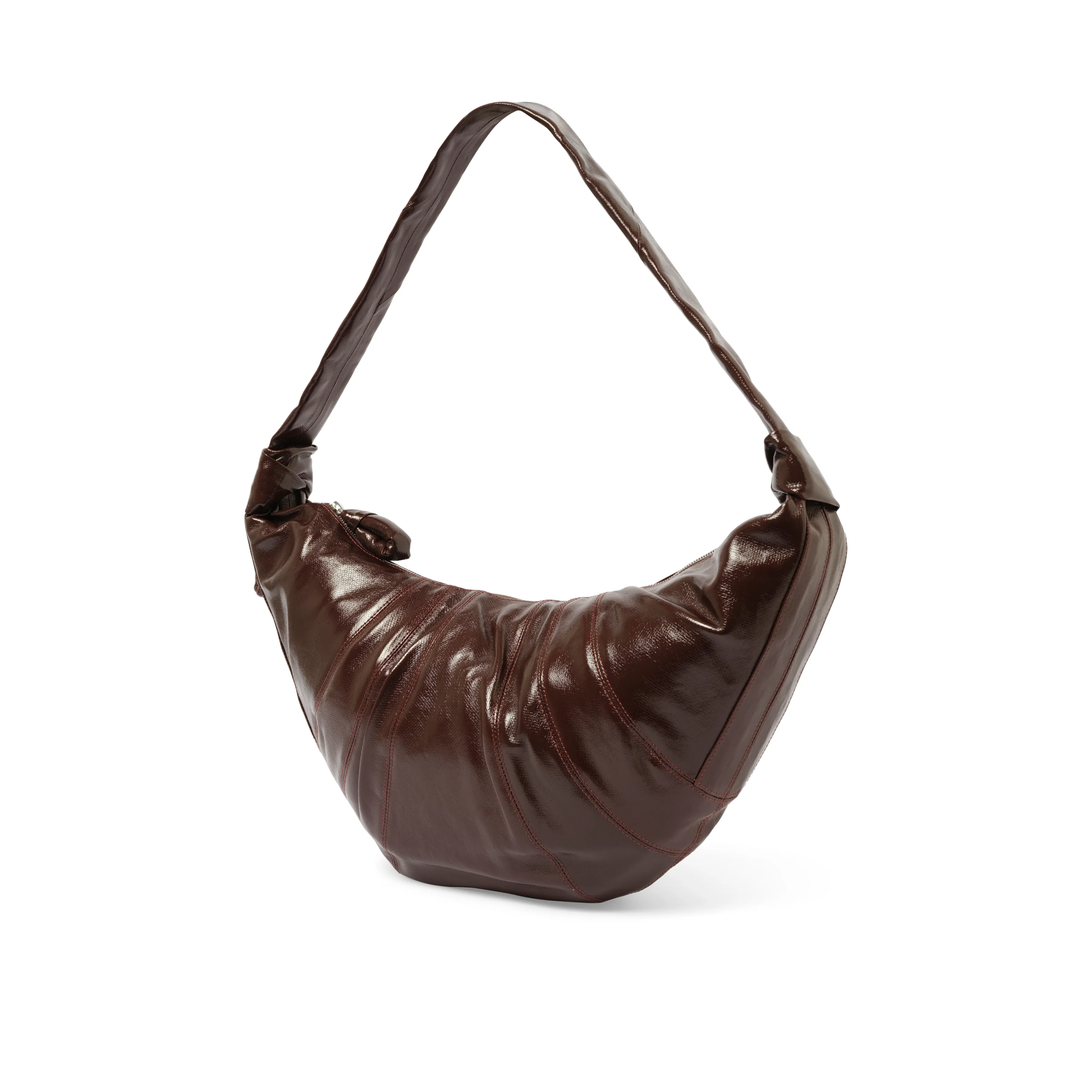 Large Croissant Bag in Chocolate Fondant