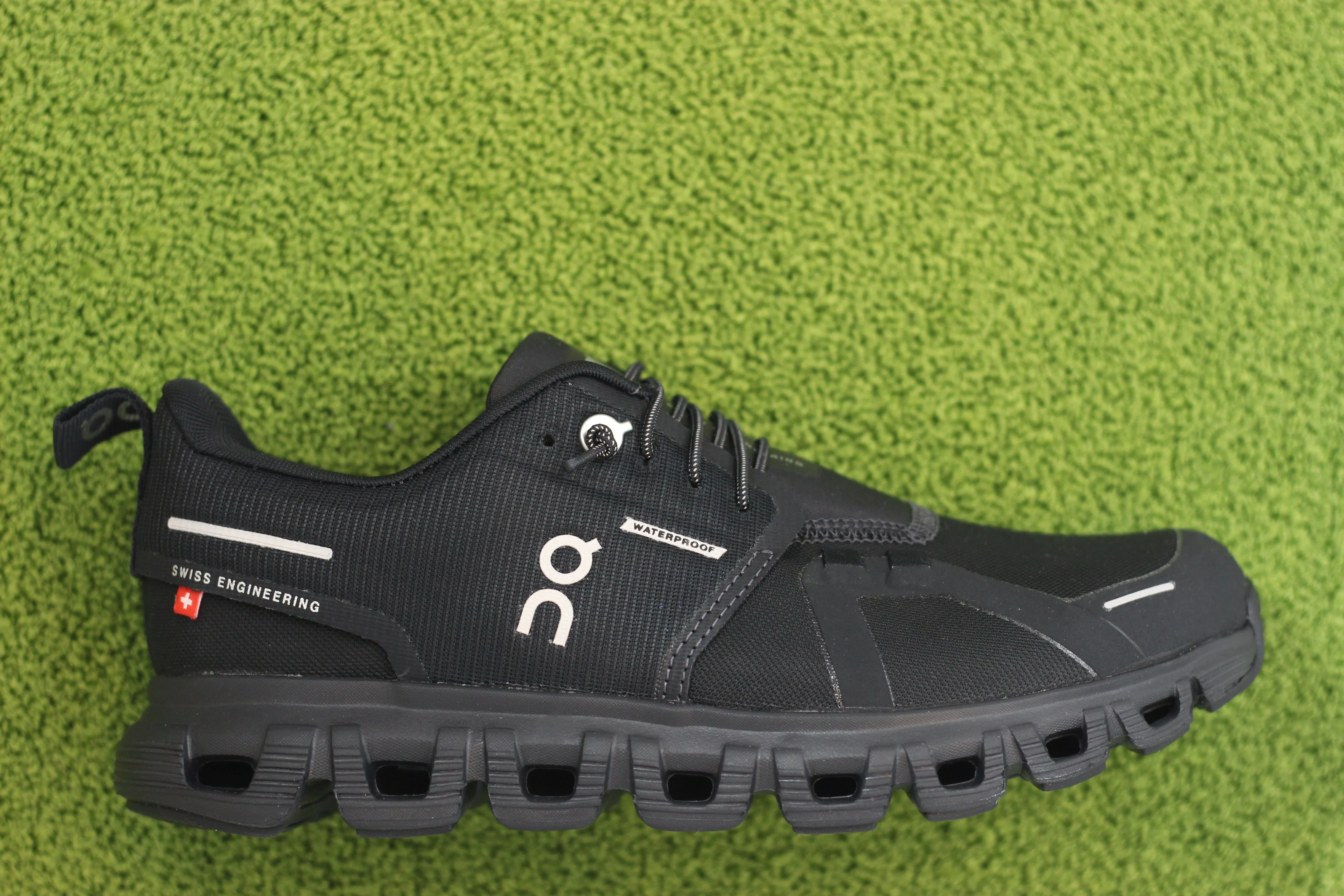 Mens Cloud6 Waterproof Sneaker - All Black Nylon