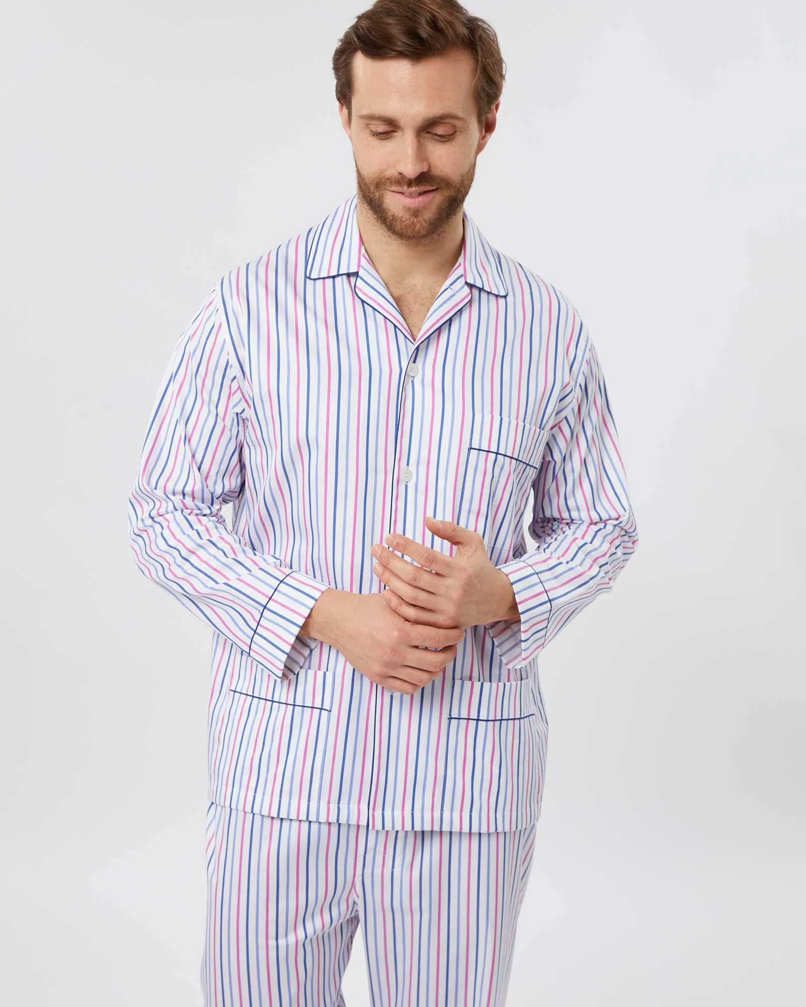 Men's Two-Fold Cotton Pajamas - Langley