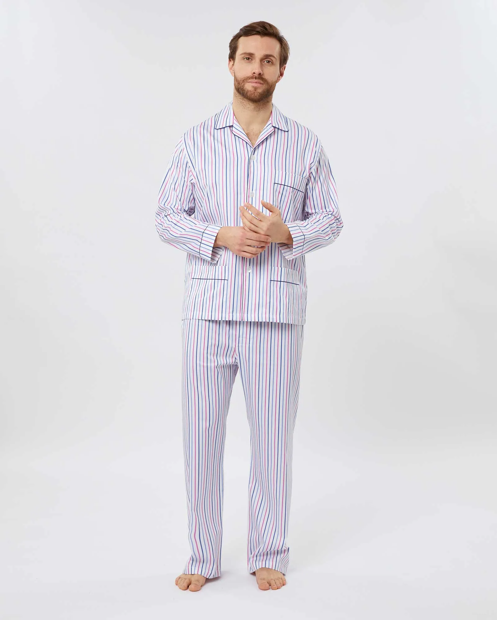 Men's Two-Fold Cotton Pajamas - Langley