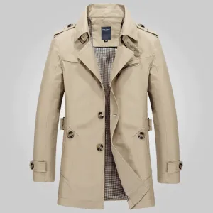 Men's Wool-Blend Trench Coat