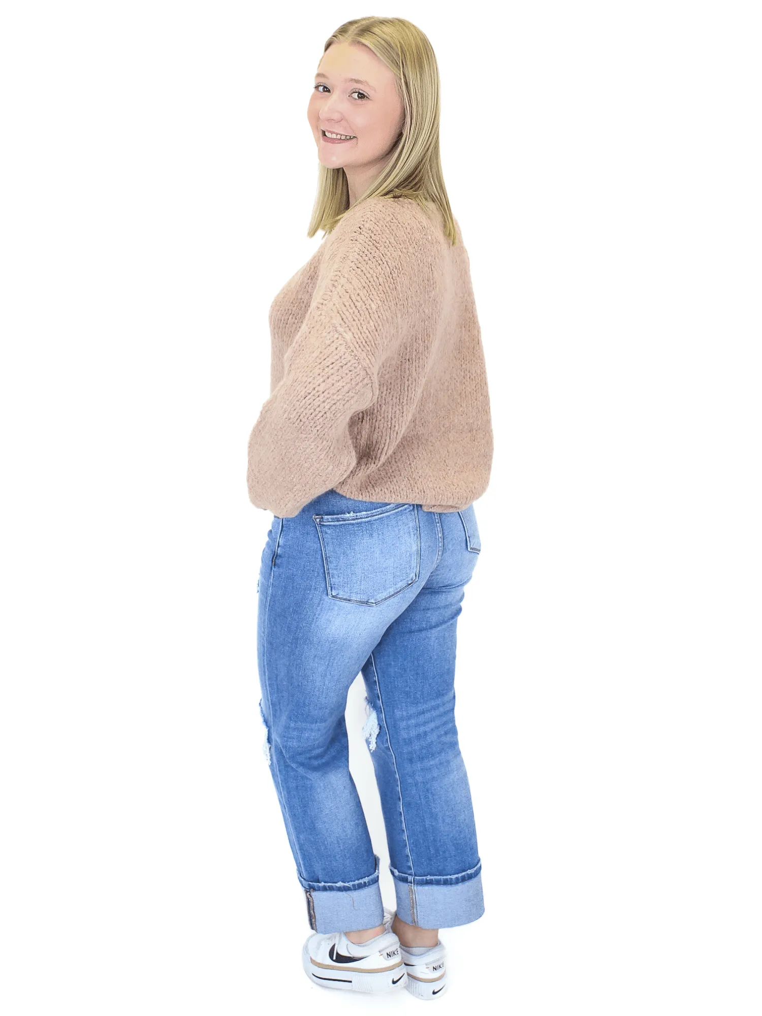 Molly Bracken Chunky Knit Sweater - Dusty Pink