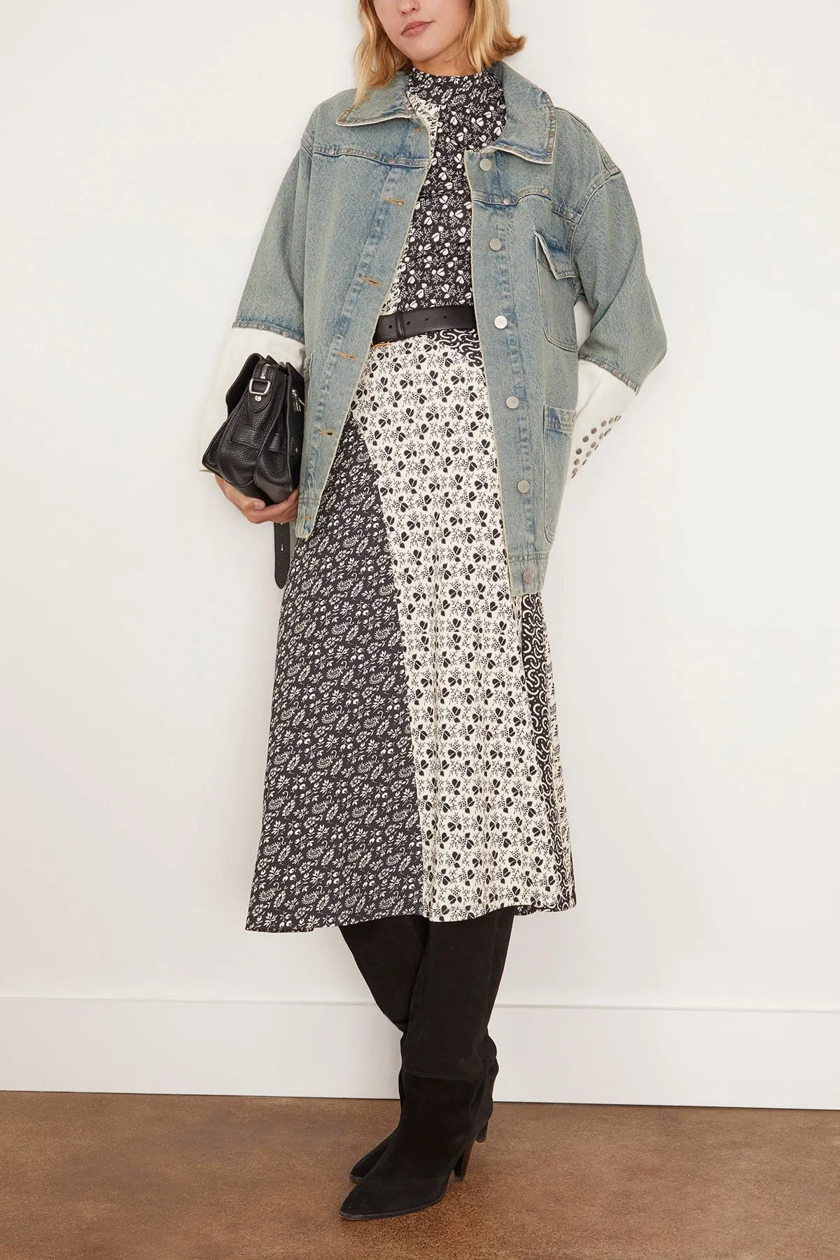 Panna Printed Skirt in Black