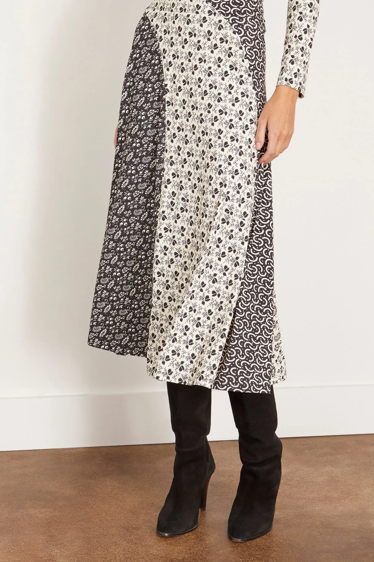 Panna Printed Skirt in Black