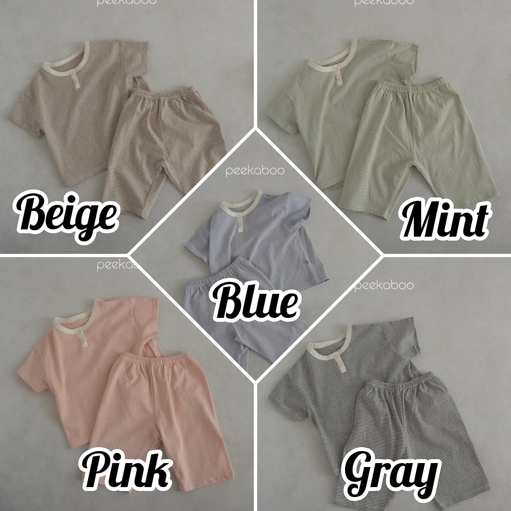 (peekaboo) Bong Bong Top & Bottom Set (5 Colors)