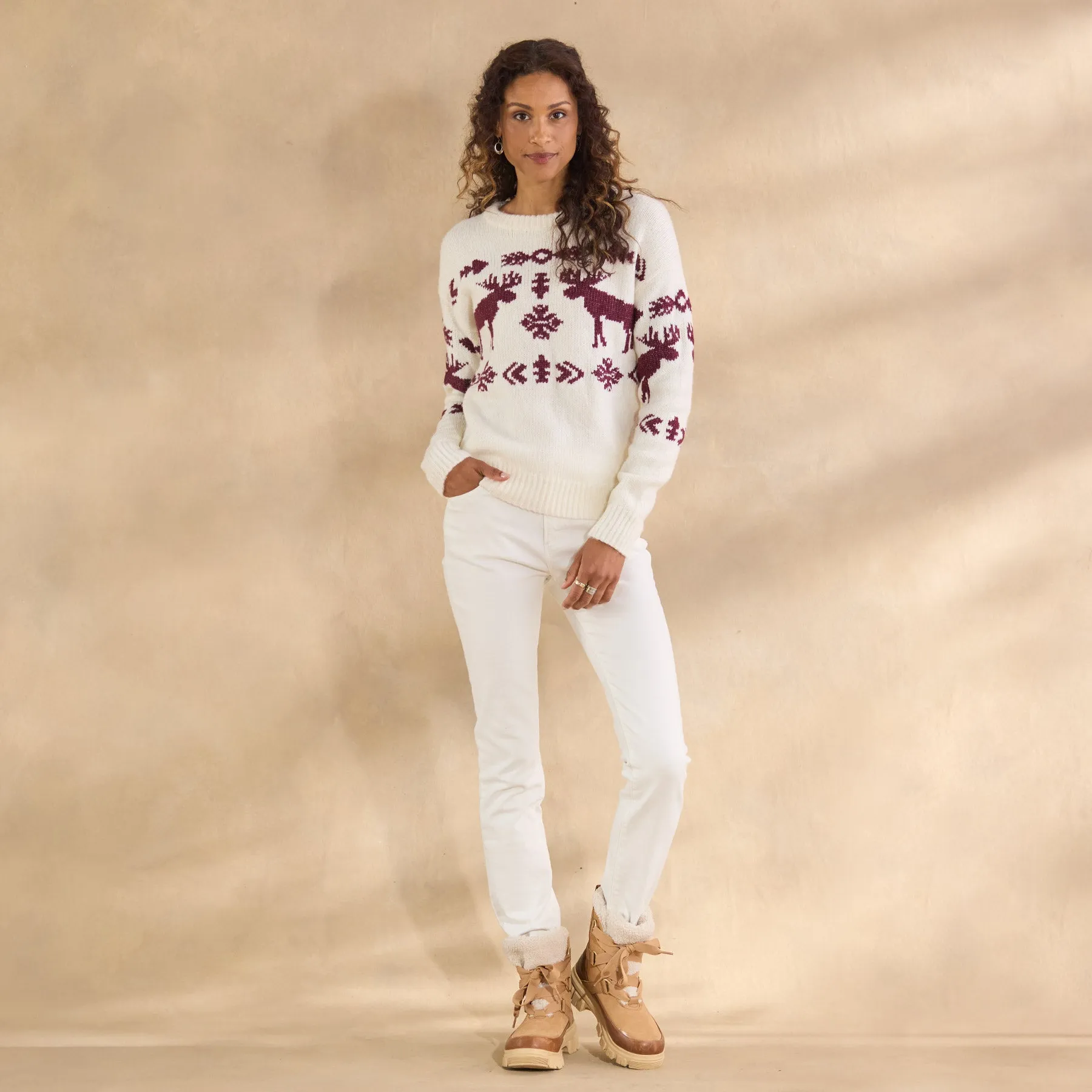 Spirited Moose Sweater, Petite