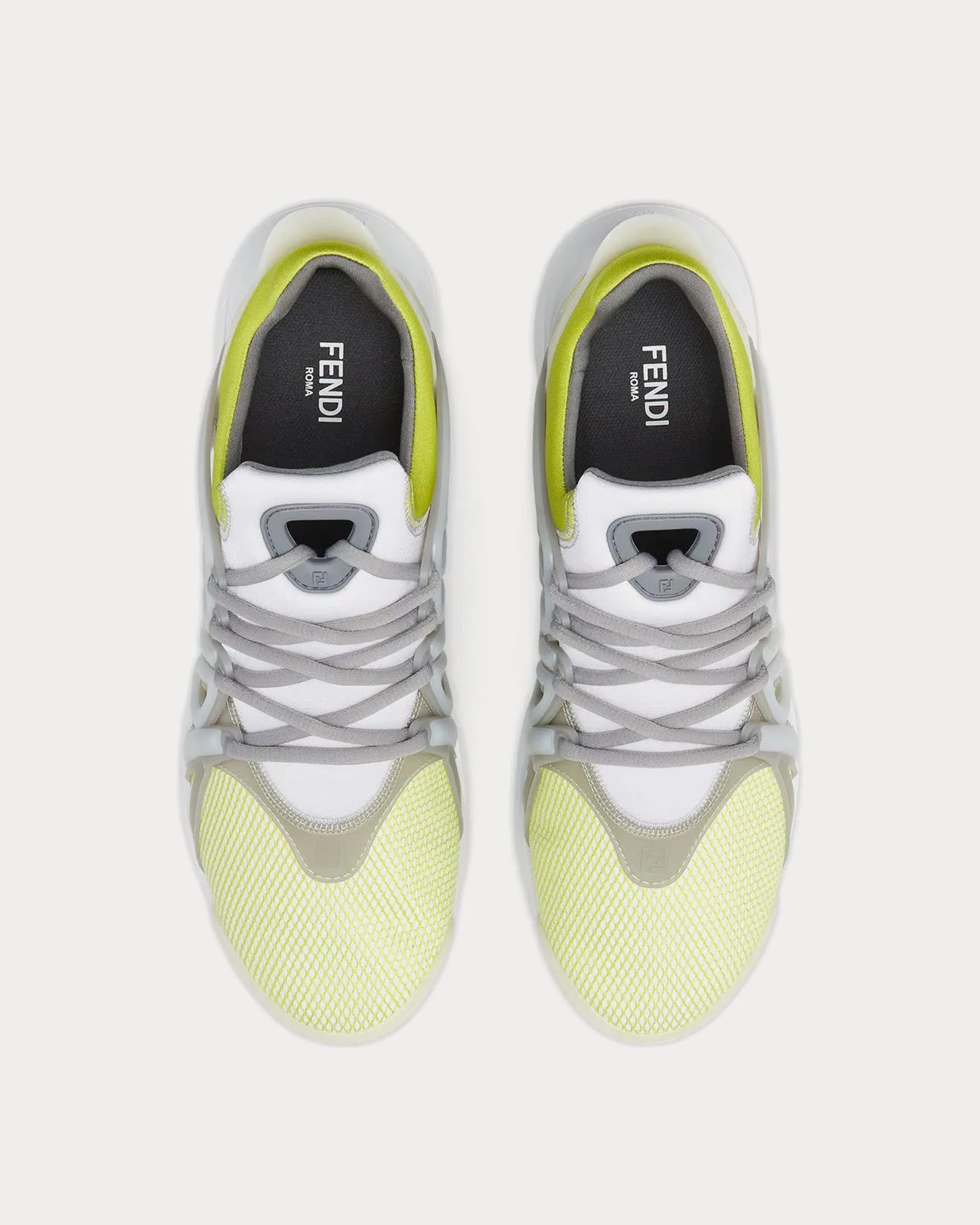 Tag Technical Mesh Yellow Low Top Sneakers
