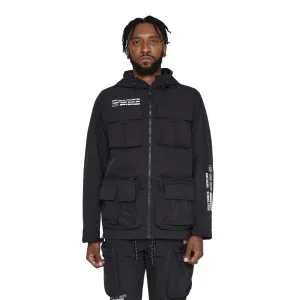 Utility Windbreaker Jacket - Black