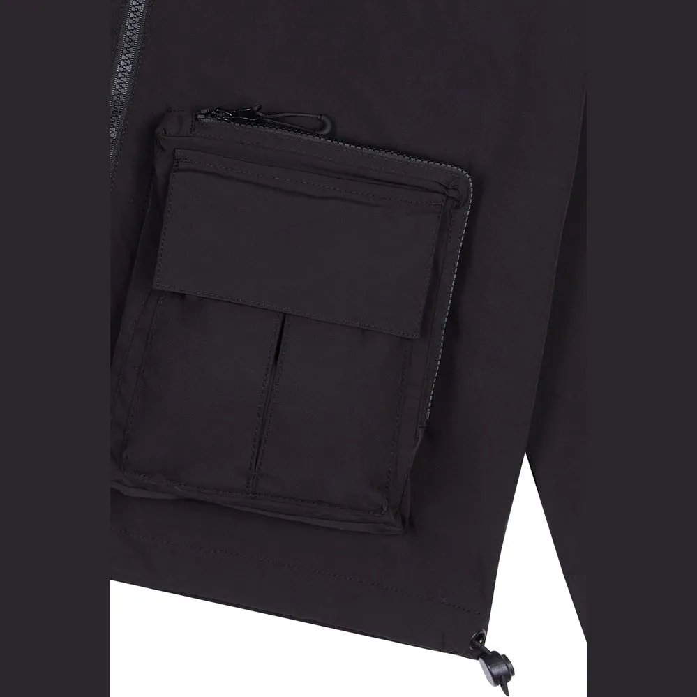 Utility Windbreaker Jacket - Black