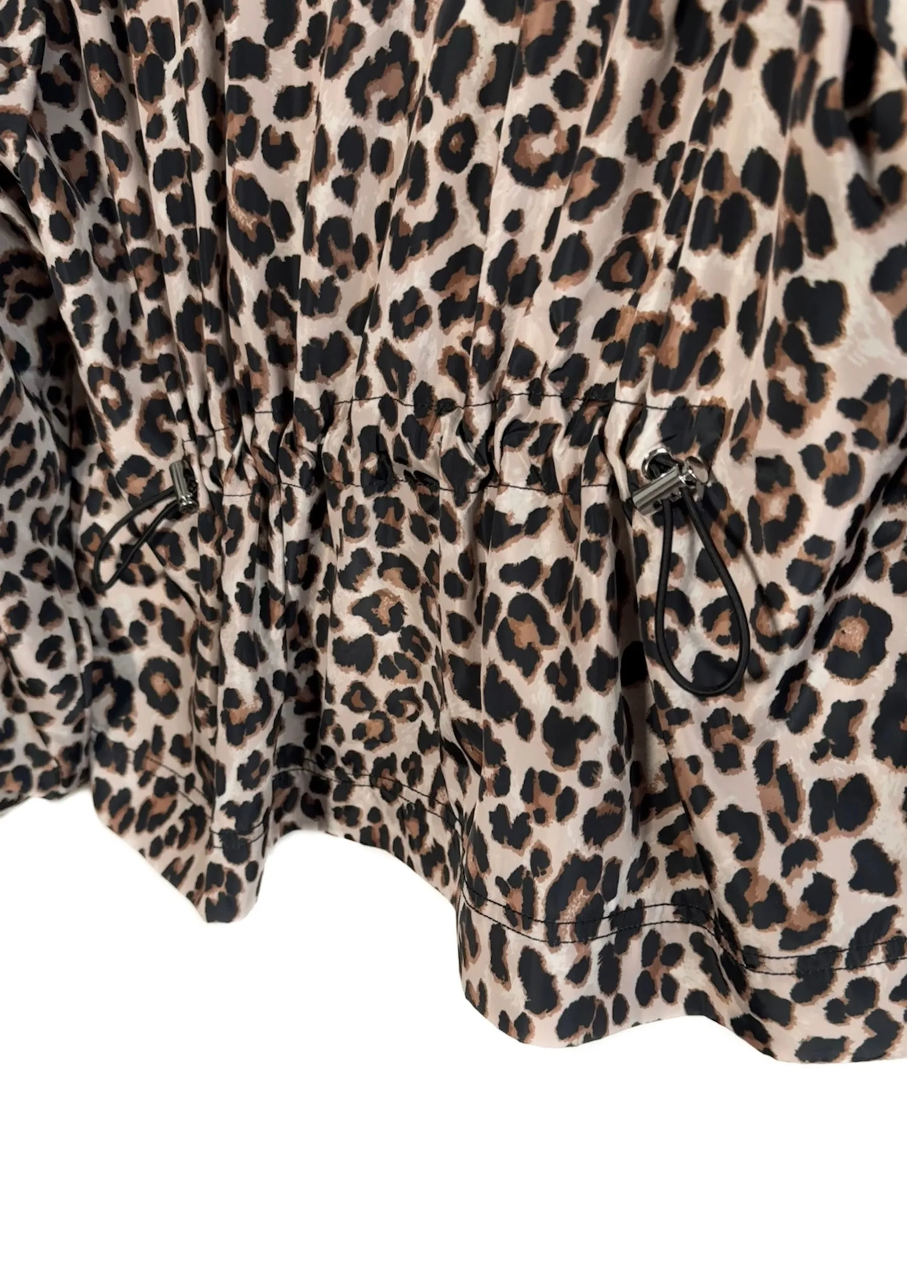 Veronica Beard Leopard Print Windbreaker Utility Jacket