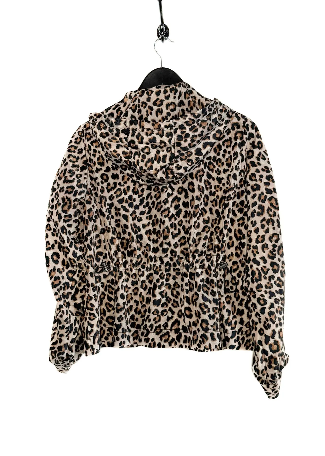 Veronica Beard Leopard Print Windbreaker Utility Jacket