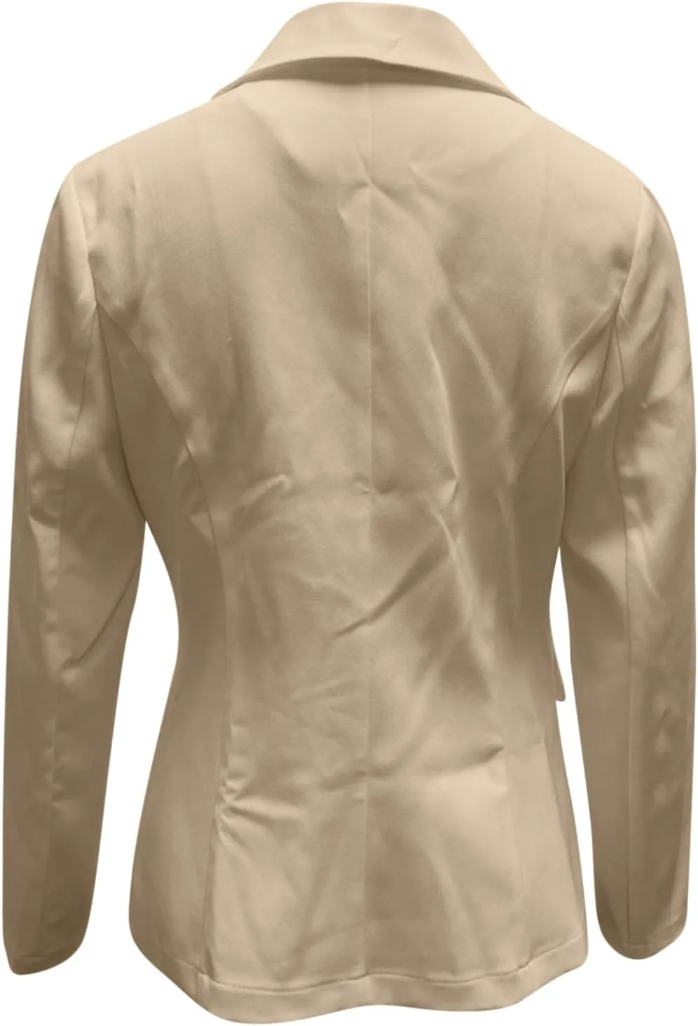 Women Long Sleeve Work Blazers Outerwear Trendy Lightweight Button Blazer Jacket Solid Open Front Outerwear Tops