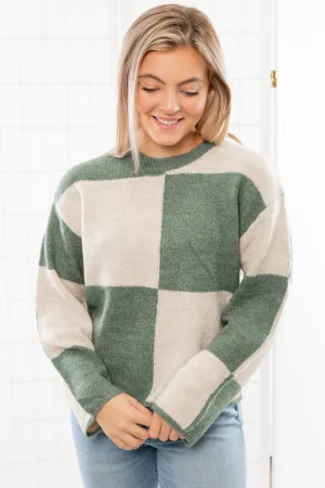 Z Supply Palm Green Rosi Block Sweater